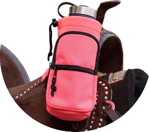Horse Saddle Water Bottle Holder, Pink Water Holder, Multi Pocket Horse Saddle Drink Holder up to 40oz, Horse Gifts, Horse Stuff, Horse Tack in Kuwait