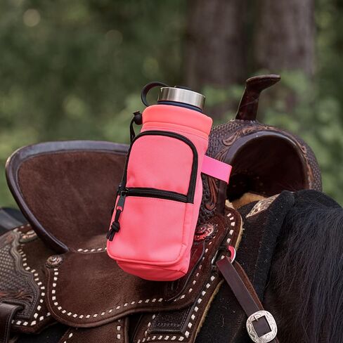 Horse Saddle Water Bottle Holder, Pink Water Holder, Multi Pocket Horse Saddle Drink Holder up to 40oz, Horse Gifts, Horse Stuff, Horse Tack in Kuwait