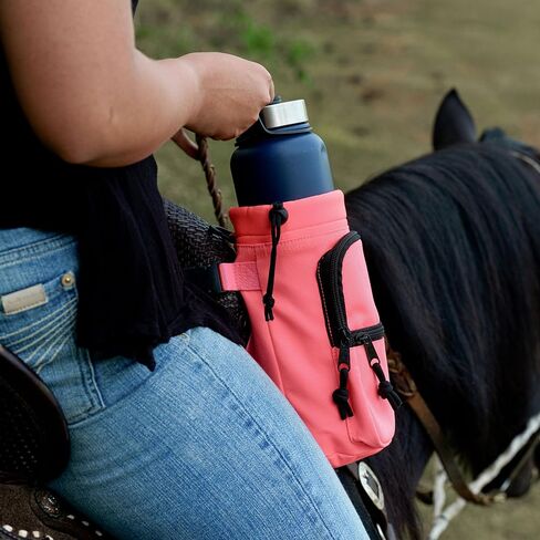 Horse Saddle Water Bottle Holder, Pink Water Holder, Multi Pocket Horse Saddle Drink Holder up to 40oz, Horse Gifts, Horse Stuff, Horse Tack in Kuwait