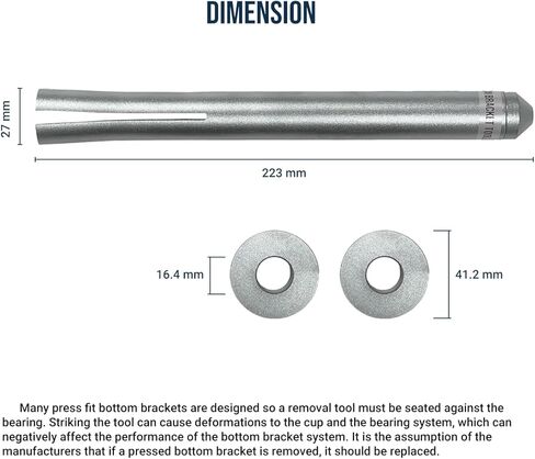 Press Fit Bottom Bracket Tool for BB90 BB92, Shimano, SRAM GXP, Race Face and Other Press Fit Bottom Bracket Systems, 22-24mm ID Bearing Removal & Installation Kit with Bushings for Bike Repair in Kuwait