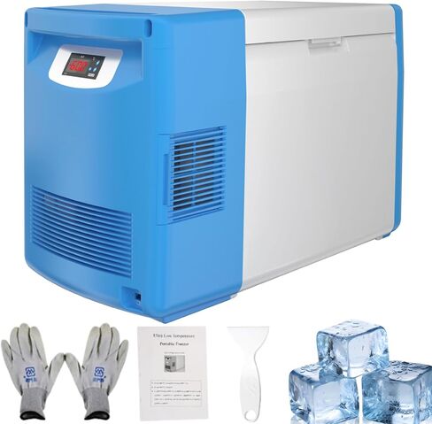 -123 °F Ultra Low Temperature Freezer, -45℃~-86℃ Portable Lab Cryogenic 20L Countertop Refrigerator,Samples Flash Freezer for Laboratory Samples Storage,Scientific Research, Medical,Home (Blue) in Saudi Arabia