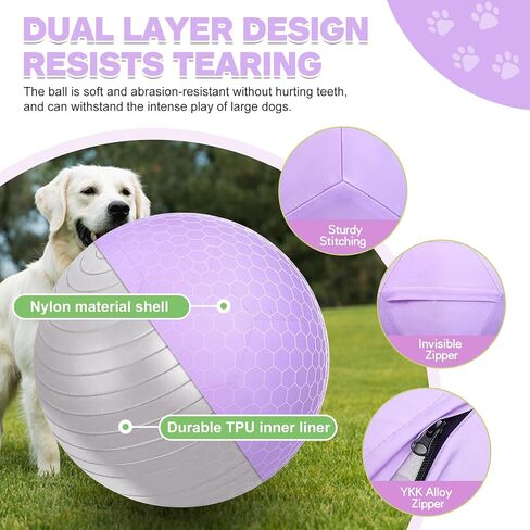 25 "كرة رعي للكلاب والخيول ، لعبة كلب مقاوم للماء متين ، كرة ثنائية للحيوانات الأليفة تفاعلية كبيرة للرياح الأسترالية ، كلاب الماشية ، كوليس ، وجميع سلالات الرعي (أرجواني) in Kuwait