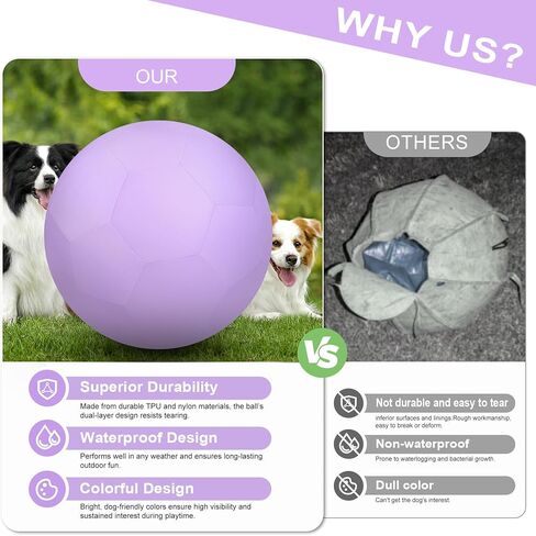 25 "كرة رعي للكلاب والخيول ، لعبة كلب مقاوم للماء متين ، كرة ثنائية للحيوانات الأليفة تفاعلية كبيرة للرياح الأسترالية ، كلاب الماشية ، كوليس ، وجميع سلالات الرعي (أرجواني) in Kuwait