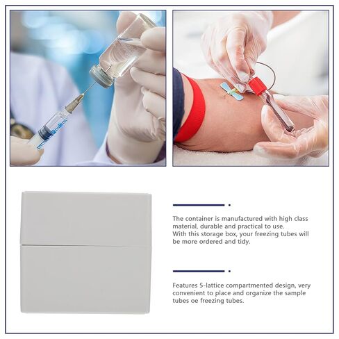 Housoutil 3pcs Compartment Plastic Cryovial Box for Freezing Tubes Low Temperature Resistant Storage for Laboratory Samples Organize Freezing Tubes Conditions in Saudi Arabia