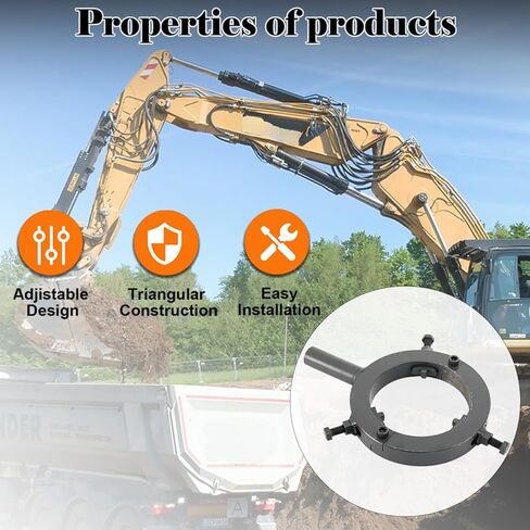 Hydraulic Cylinder Spanner Wrench, 3-Jaw Adjustable Gland Nut Wrench 130mm-170mm, Heavy Duty Alloy Steel Excavator Tool for Hydraulic Machinery, Forklift, Loader, Crane Repair in Kuwait