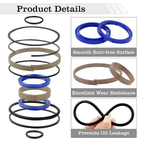 Hydraulic Log Splitter Cylinder Rebuild Seal Kit, Splitter Accessories Replacement, Fit for 4.5" Bore x 1.75" Rod Cylinde (Pack of 11) in Saudi Arabia