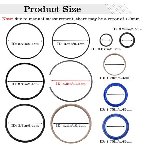 Hydraulic Log Splitter Cylinder Rebuild Seal Kit, Splitter Accessories Replacement, Fit for 4.5" Bore x 1.75" Rod Cylinde (Pack of 11) in Saudi Arabia