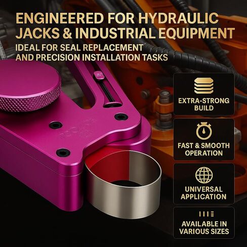 Hydraulic Seal Clasper Installation Kit, Professional Portable PTFE Piston Seal Installer Tool, Easy-Use Adjustable Design Fits 1.97–14.17 inch OD, Fast Seal Mounting Tool for Cylinders in Kuwait