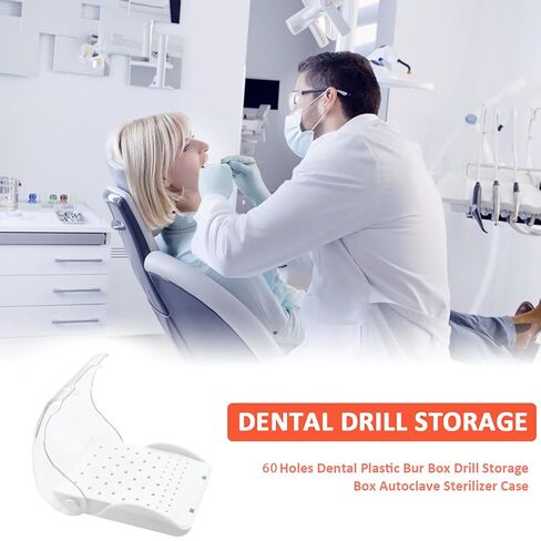 محطة كتل بور الأسنان، YOUYA DENTAL 60 فتحة منظم حالة الأسنان بور قابل للتعقيم مع غطاء غطاء، منظم حامل الأزيز الأسنان لسرعة بطيئة عالية السرعة الأزيز الماس الأزيز الحفر أداة طبيب الأسنان in Saudi Arabia