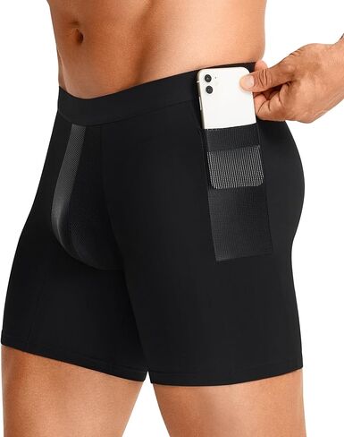 TAILONG Men's Compression Shorts with Side Pocket, Breathable Mesh Running Compression Underwear Workout Shorts for Athletic in Saudi Arabia
