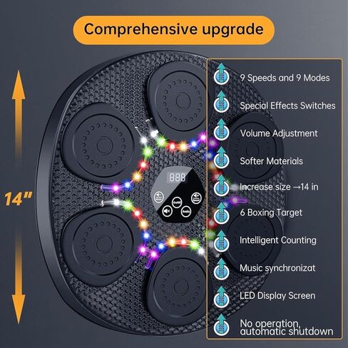 آلة ملاكمة موسيقية ذكية مع قفازات، هدية لعبة ملاكمة ممتعة للأطفال in Kuwait