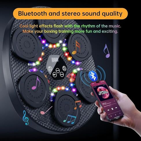 آلة ملاكمة موسيقية ذكية مع قفازات، هدية لعبة ملاكمة ممتعة للأطفال in Kuwait