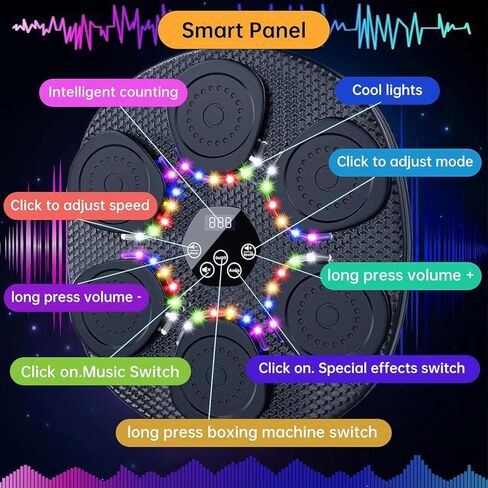 آلة ملاكمة موسيقية ذكية مع قفازات، هدية لعبة ملاكمة ممتعة للأطفال in Kuwait