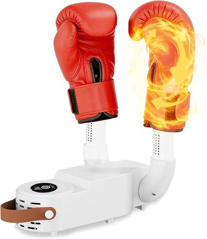 Boxing Gloves Dryer, 48°C Constant Temp Glove Dryer w/ 0-120 Min Timer, Fast MCH Heat, Dual Air Duct, Foldable Portable Gear Dryer for Boxing for Kids and Adults Effectively Eliminates Odors(White) in Kuwait