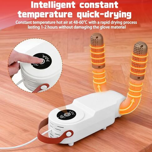 Boxing Gloves Dryer, 48°C Constant Temp Glove Dryer w/ 0-120 Min Timer, Fast MCH Heat, Dual Air Duct, Foldable Portable Gear Dryer for Boxing for Kids and Adults Effectively Eliminates Odors(White) in Kuwait
