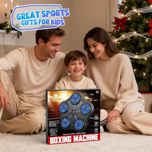 ألعاب آلة الملاكمة للأولاد بعمر 5 6 7 8 9 10 11 12 عامًا، حقيبة ملاكمة بلوتوث ذكية مثبتة على الحائط، معدات تدريب الملاكمة الموسيقية مع قفاز الملاكمة، هدايا عيد ميلاد للأطفال من سن 5 إلى 12 عامًا in Kuwait