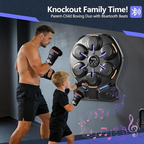 Smart Music Boxing Machine with LED Lights & Bluetooth Speaker – Interactive Punching Bag for Fitness, Rhythm Training & Stress Relief – Home Gym Equipment for Adults and Child with 8 Hitting Points in Saudi Arabia