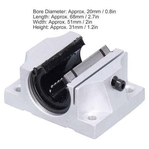 TBR20UU Linear Ball Bearing Slide Block Units Linear Guide Slider Bearing Block 20mm Bore Dia in Saudi Arabia