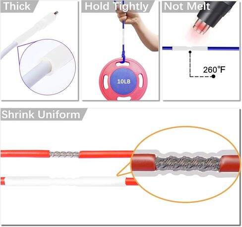 Heat Shrink Tubing Kit,14 Sizes White Heat Shrink Tube, Shrink Ratio 2:1 Electrical Shrink Tubing Wire Wrap Industrial Shrink Tubes Assortment for Wires Repairs, Soldering, Automotive Wiring in Saudi Arabia