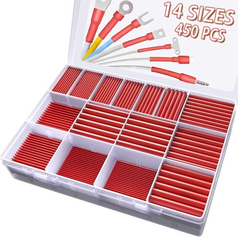 Heat Shrink Tubing Kit,14 Sizes White Heat Shrink Tube, Shrink Ratio 2:1 Electrical Shrink Tubing Wire Wrap Industrial Shrink Tubes Assortment for Wires Repairs, Soldering, Automotive Wiring in Saudi Arabia