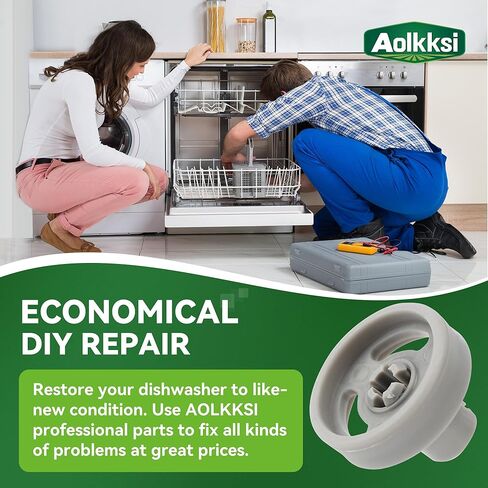 WD12X10231 عجلات الرف السفلي لغسالة الأطباق وجزء بديل متوافق مع غسالة الأطباق GE - يستبدل 1263942 PS1481883 AP3994981 - عبوة من 8 قطع in Kuwait