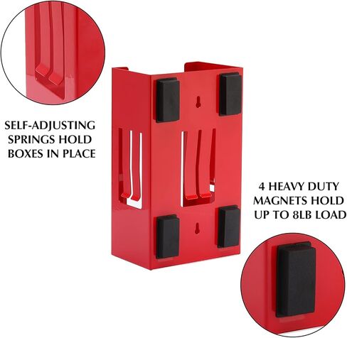 EMENTOL Magnetic Glove/Tissue Dispenser Holder, Red Glove Dispenser Wall Mount, Mount onto Tool Box or in Workshops in Saudi Arabia