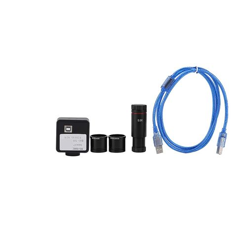كاميرا مجهر USB Kikumi 5MP محرك كاميرا عدسة صناعية مع محول 0.5X CCD in Kuwait