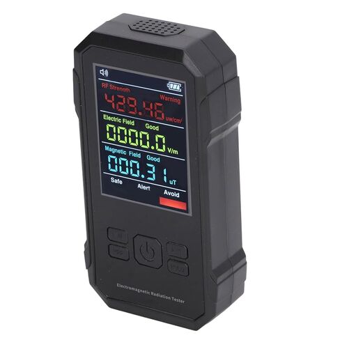 Kikumi Radiation Detector Black Digital EMF Meter LED Display Handheld RF Electric Field Magnetic Field Level Alarm Geiger Counter in Kuwait