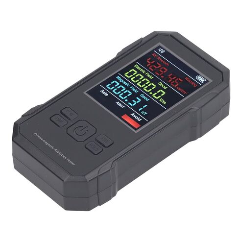 Kikumi Radiation Detector Black Digital EMF Meter LED Display Handheld RF Electric Field Magnetic Field Level Alarm Geiger Counter in Kuwait