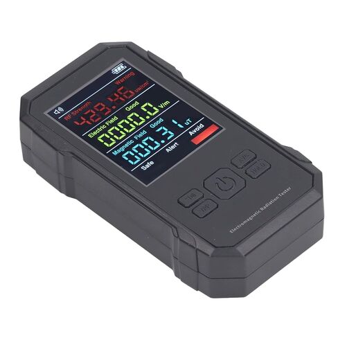 Kikumi Radiation Detector Black Digital EMF Meter LED Display Handheld RF Electric Field Magnetic Field Level Alarm Geiger Counter in Kuwait