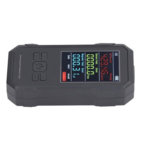 Kikumi Radiation Detector Black Digital EMF Meter LED Display Handheld RF Electric Field Magnetic Field Level Alarm Geiger Counter in Kuwait