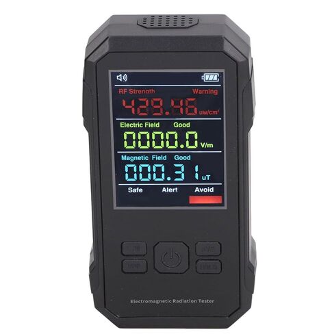 Kikumi Radiation Detector Black Digital EMF Meter LED Display Handheld RF Electric Field Magnetic Field Level Alarm Geiger Counter in Kuwait