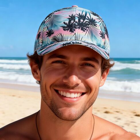 قبعة بيسبول للشاطئ على الموضة للسيدات، قبعة صيفية هاواي قابلة للتعديل للأب in Kuwait
