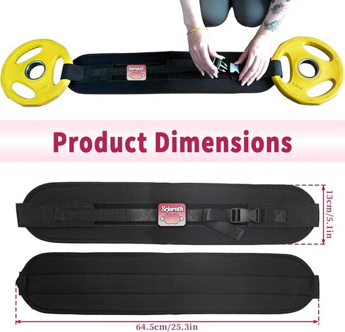 Pro Portable Hip Thrust Belt - Premium Booty Builder for Dumbbell & Kettlebell Workouts | Gym, Home & Travel Glute Trainer | Lightweight & Foldable Design | Attached is a Velcro badge |Slip-Resistant Padding for Hip Protection (Black) in Saudi Arabia
