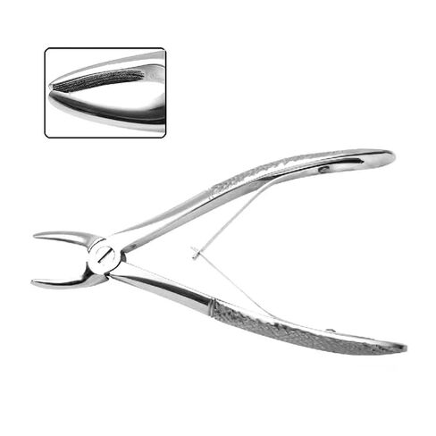 Angled Jaw Veterinary Extraction Forceps 12.5cm - Durable Stainless Steel Dental Extraction Tool for Pets & Animals in Kuwait