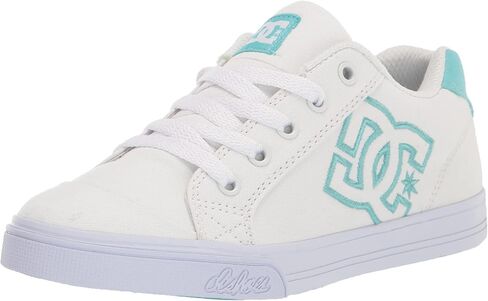 DC Unisex-Child Chelsea Youth Skate Shoe, White/Mint Julip, 12 US Little Kid in Saudi Arabia