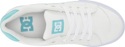 DC Unisex-Child Chelsea Youth Skate Shoe, White/Mint Julip, 12 US Little Kid in Saudi Arabia
