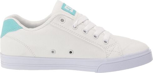 DC Unisex-Child Chelsea Youth Skate Shoe, White/Mint Julip, 12 US Little Kid in Saudi Arabia