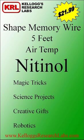 Kellogg's Research Labs, Air Temp 70°F (20°C), 0.020" (0.5mm) Shape Memory Nitinol Wire, 5 feet in Saudi Arabia