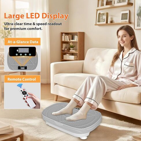 آلة تمرين لوحة الاهتزاز المنزلية، لوحة اهتزاز للتصريف اللمفاوي، لوح منصة لياقة بدنية لكامل الجسم، معدات رياضية لحرق الدهون وفقدان الوزن in Kuwait