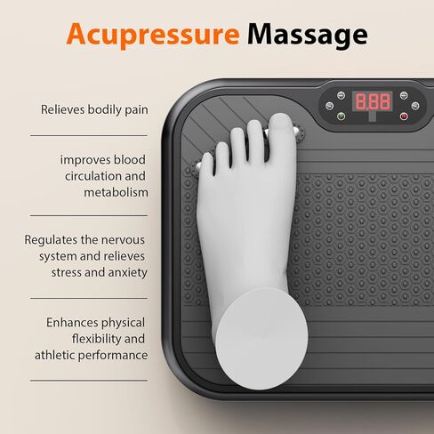 Vibration Plate Exercise Machine for Lymphatic Drainage,Power Vibrate Stand Shake Board 400 Lbs Capacity Fitness Platform with Fitness Resistance Bands Weight Loss Gifts for Women Men in Saudi Arabia