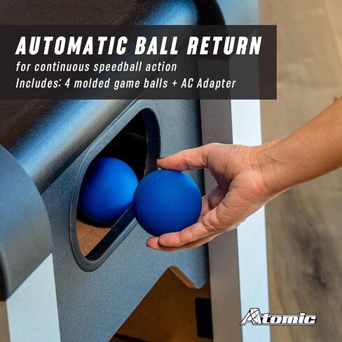Atomic 9‑Foot Prism Shot LED Speedball Arcade Game Table – Skeeball‑Style LED Scoring with Lighted Rails & Target, Electronic Scoreboard & Sound Effects – Automatic Ball Return in Saudi Arabia