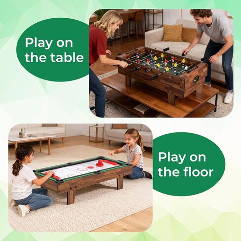 GYMAX 4 in 1 Multi Game Table, 32" Combo Game Table Set Includes Foosball, Pool Table, Hockey, Ping Pong Tabletops w/Accessories for Kids & Adults, Home, Game Room, Family Nights in Saudi Arabia