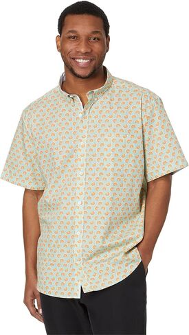 Johnston & Murphy Men's Short Sleeve Citrus Print Shirt in Kuwait