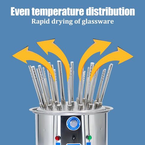 مجفف تدفق الهواء الكهربائي للأواني الزجاجية للمختبر، زجاجة أنبوبية للأسنان، مجفف من الفولاذ المقاوم للصدأ in Kuwait