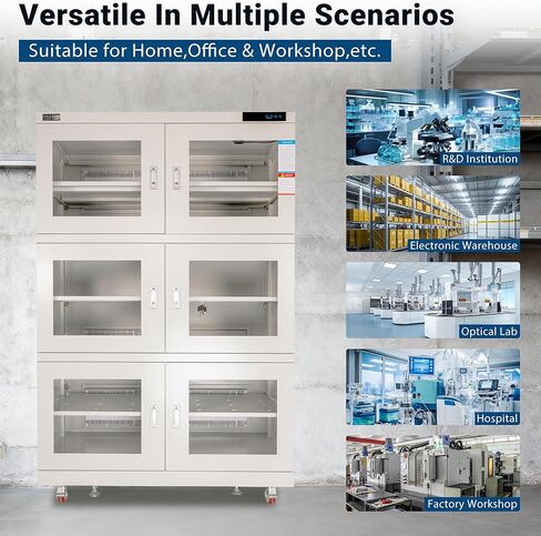 NARGON 2-40% RH 1430L الخزانة الجافة الإلكترونية، خزانة المجفف ESD لتخزين العدسات البصرية، تجميعات РСВ، الرقاقة، المكونات الإلكترونية، أشباه الموصلات، المواد الكيميائية المخبرية، الموديل NMC1436B in Kuwait