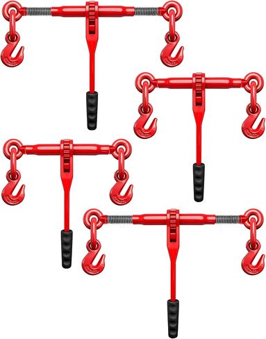 مجلدات سلسلة السقاطة - تناسب سلسلة 5/16 بوصة و3/8 بوصة، بوزن 5400 رطل، طول قابل للتعديل للنقل والقطر الآمن، 4 عبوات in Kuwait