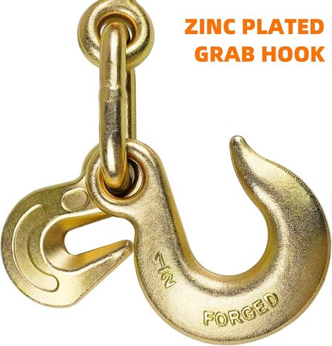 ENJ 2 Pack 3/8"-1/2" Ratchet Load Binder w/ 1/2" Grab & Slip Hook, for 3/8-1/2 Grade 70 Transport Chain, Load Binder with 9,200 Pound Working Load Limit in Kuwait