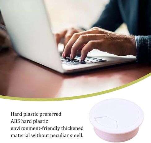 Desk Grommet,Cable Grommet Cable Grommet， 6PCS Desk Cable Hole Cover Organizer Home Office Use ABS Wire Gasket Computer Grommet in Saudi Arabia