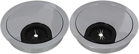 Desk Grommet,Cable Grommet 3 Piece Zinc Alloy Round Table Hole Cover Wire Outlet Port Computer PC Desk Cable Grommet 50/53/60/80mm Line Holder(Red Bronze,80mm) in Saudi Arabia